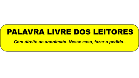 palavra livre dos leitores